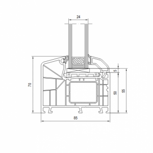 Ideal 4000 85 mm stałe szklenie 